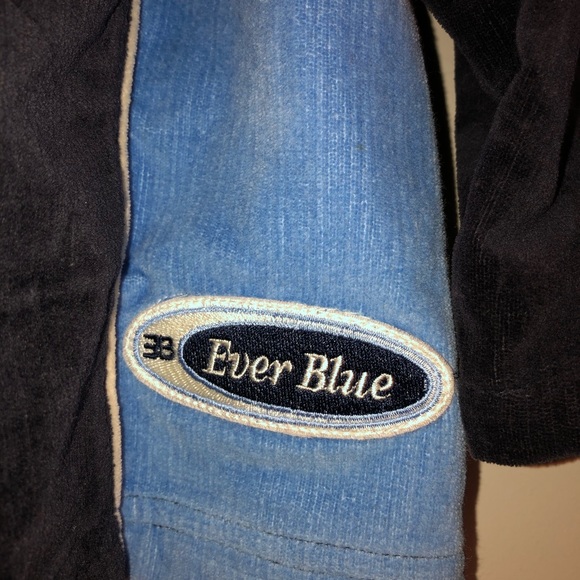 Corduroy Blue Striped Sporty Jacket - Picture 6 of 6